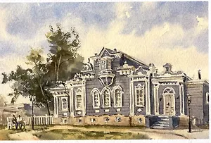 Открытка "Иркутск. Дом-музей Трубецких"