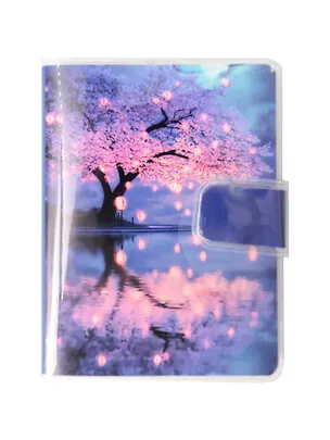 Записная книжка А7 80л лин. "Tree with lanterns" в ПВХ-обложке, тонир.внутр.блок 3091446