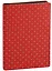 Записная книжка А6 96л "Ноутбук" красная+бежевая, кожзам, перф.обл., тонир.блок, тонир. срез, ляссе, Escalada — 244469 — 1