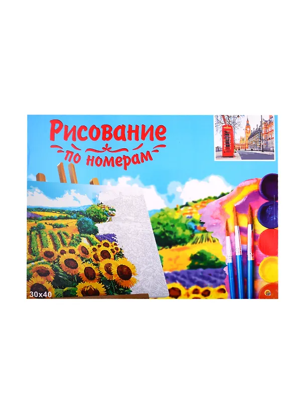 Набор ТМ Рыжий кот Холст с красками 30х40см по номерам ПОЕЗДКА В ЛОНДОН (Арт. Х-6473) 2809204 — 2
