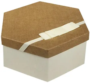 Коробка подарочная "Тёмный лён", 16*13,8*7см