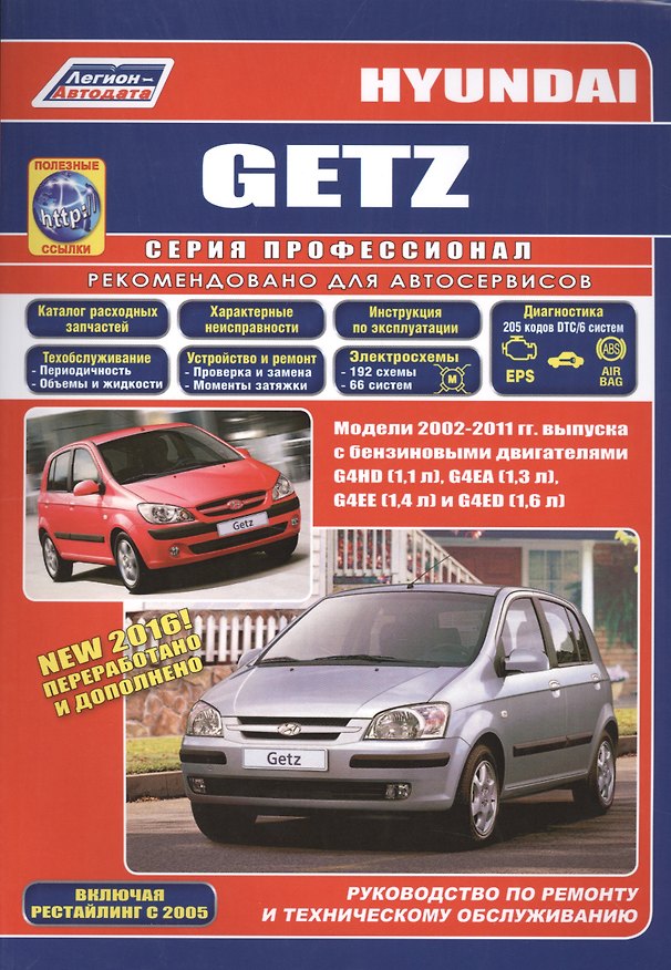 Книга Hyundai Getz Мод. 2002-2011 гг. вып. c бенз. двигателями G4HD (1,1 л.)… (мПрофессионал) (+ссылки) () — 1
