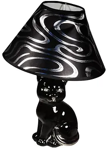 Лампа настольная Черная кошечка (33 см) (107294)