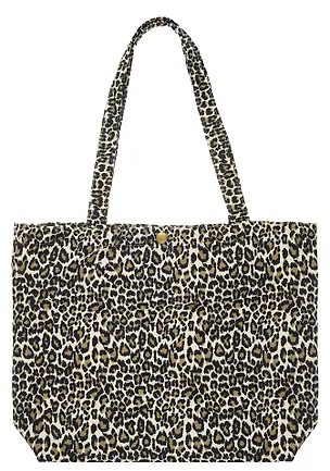Сумка-шоппер с кнопкой Леопардовый принт (серая) (42х31х15) (12-12679-202411-B25) 3076684