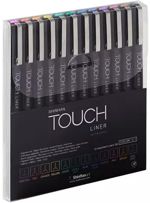 Ручки капиллярные  12цв TOUCH Liner, 0,1мм, блистер, TOUCH — 2952037 — 1