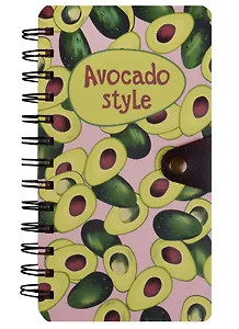 Блокнот "Avocado style" на пружине с кнопкой