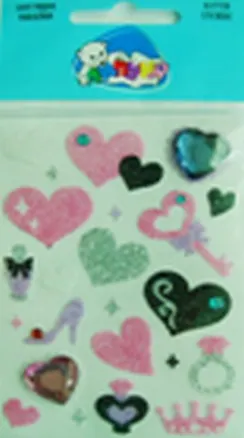 Блестящие наклейки Сердца и аксессуары (JGS006) (Липуня) 2289741
