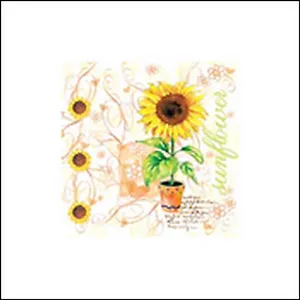 Салфетки Daisy бум. сервиров. Подсолнух (SDOG001001) (33х33) (20шт) (3сл)