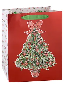 Пакет А4 32*26*12 "Елочка" Новый год, бум.мат.