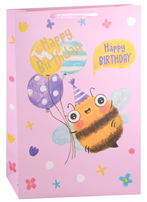 Пакет А3 46*33*10 "Happy bee" дет., бум.мат.ламинат 2950358 — 1