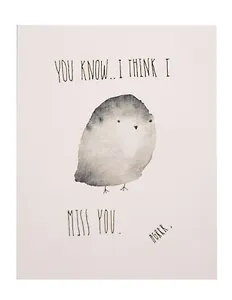 Открытка одинарная "miss you"