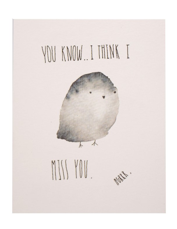 Открытка одинарная "miss you" 3104322 — 1