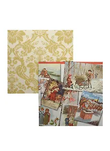 Набор салфеток для Декупажа Ностальгия по Рождеству (611417/558109) (2шт) (упаковка)