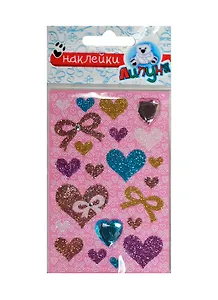 Н Сердца и бантики (JGS005) (Блестящие наклейки)