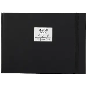 Скетчбук А5 40л "Free hand. No. 2" черный, гладкая бумага, 140г/м2, тв.обложка, резинка