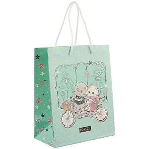 Пакет А5 23*18*10 "Басик на велосипеде" дет., бум.мат.ламинат