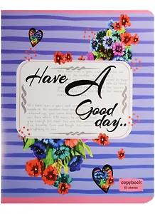 Тетрадь в клетку BG, Floral Pozitiv, 60 листов, в ассортименте