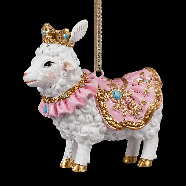Новогоднее подвесное украшение ErichKrause Decor Придворная овечка (пластик) (8см) (66236) 3185522 — 1