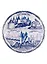 Тарелка декоративная синий рисунок Псков,Печоры,Изборск (10см) (фарфор) (Псков) (10-7-25) — 371939 — 1