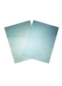 Набор фетровых листов с рисунками, 2 л., горошек на зеленом и зеленые ромбы