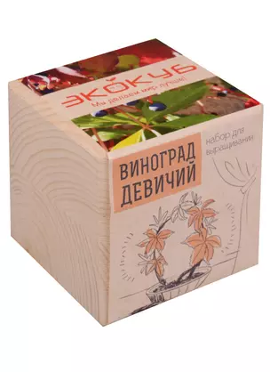 Набор для опытов и экспериментов, Набор для выращивания, Экокуб Виноград Девичий — 2589316 — 1