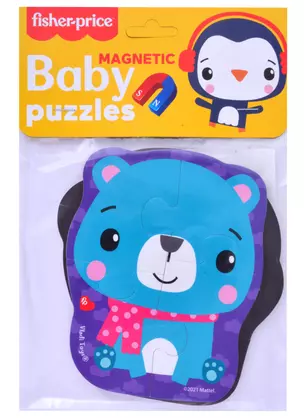 Мягкие магнитные Baby puzzle Fisher-Price "Мишка и пингвин" 2 картинки 7 эл. — 2879625 — 1