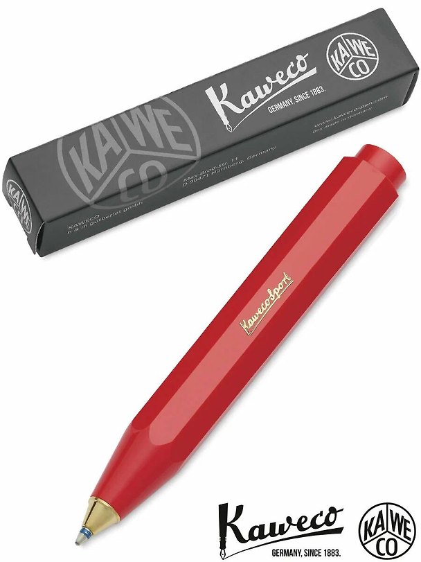 Подарочная шариковая ручка Kaweco Red GT Classic Sport 1.0мм, цвет чернил синий, красный корпус 3157373 — 1