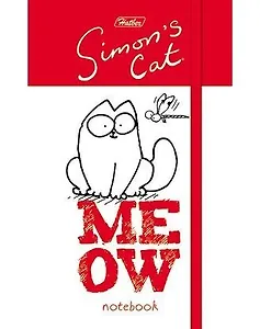 Записная книжка А6 80л "Кот Саймона", тв.обложка, на резинке, Hatber