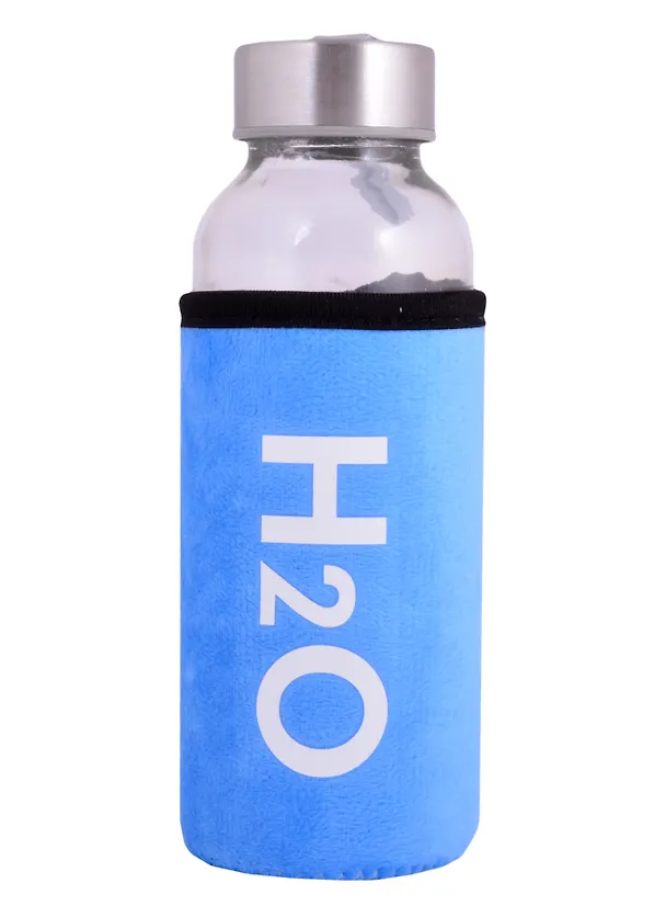Бутылка в чехле велюр H2O (стекло) (300мл) (12-7599-R300-251) 2852162 — 1