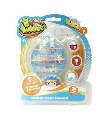 Игровой набор, 1TOY/Вантой, Bbuddieez Шарик-шкатулка с подвеской и 3 шарма-персонажа,подходит д/хранения 8 шармов,18*4*2см 328581 — 1
