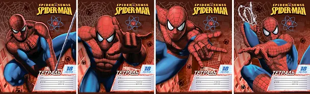 Тетрадь 18л кл. "Spider-mаn" карт.обл., ассорти, Disney 225359 — 1