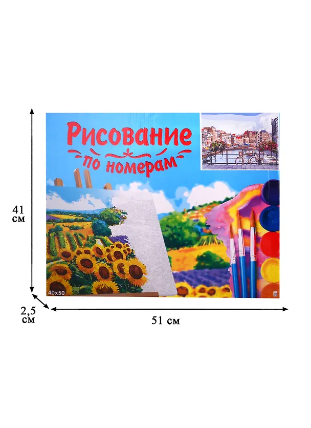 Картина по номерам  Велосипеды на мосту, 40*50 см. 2809009 — 3