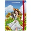 Книга для записей А5 72л тчк. "ДЕВУШКА С ПОДСОЛНУХАМИ" 7БЦ, выб.лак, резинка — 2944107 — 1