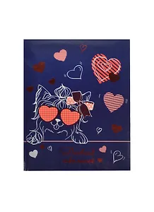 Дневник шк. "СТИЛЬНЫЙ ЩЕНОК" 7БЦ, картон с поролоном, тисн. красной фольгой, глянц. ламинация, универс.шпаргалка, Феникс