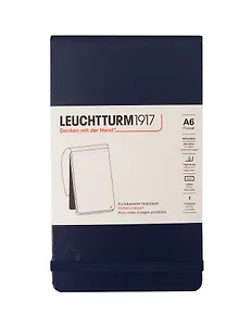 Записная книжка A6, 62 листа в точку "Portrait Pocket", твердая обложка, синий неви, Leuchtturm1917