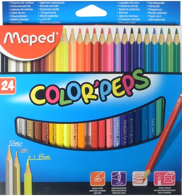 Карандаши цветные Maped, Color'Peps, 24 цвета 231715 — 1