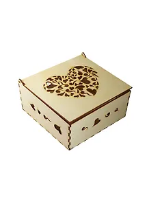 Шкатулка Большая с сердечками (152184-S) (дерево) (упаковка)