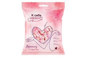 Зефир К СЕБЕ НЕЖНО Малиновые цветочки для десертов, 80г