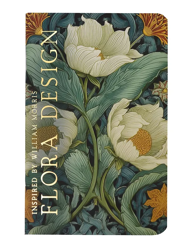 Книга для записей 130*210 32л "FLORA DESIGN. Inspired by William Morris (белые цветы)" скрепка 3125591 — 1