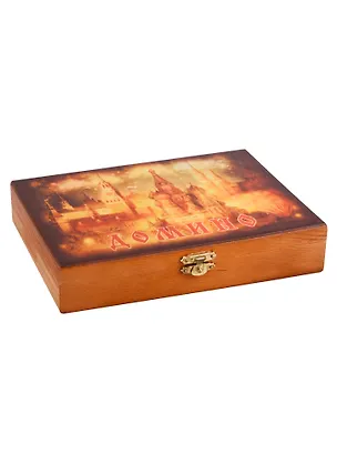 Игра Домино в деревянной шкатулке Кремль (19,5х13х3,7) (123-082) 2524191