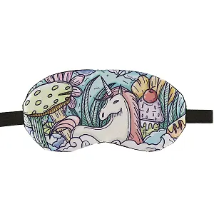 Маска для сна Единорог с цветами (пакет) (12-37395-XJ008)