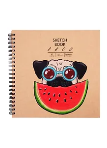 Скетчбук 190*190 30л "DRAFT and CRAFT. Дизайн 12", 180г/м2, обложка крафт картон, евроспираль