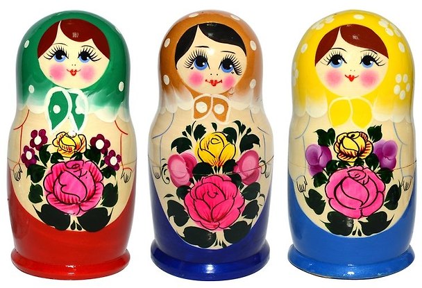 Сувенир, Матрешка. Семёновская цветная 5м, h-18см, дерево М05-0018-3АУ 334116 — 1