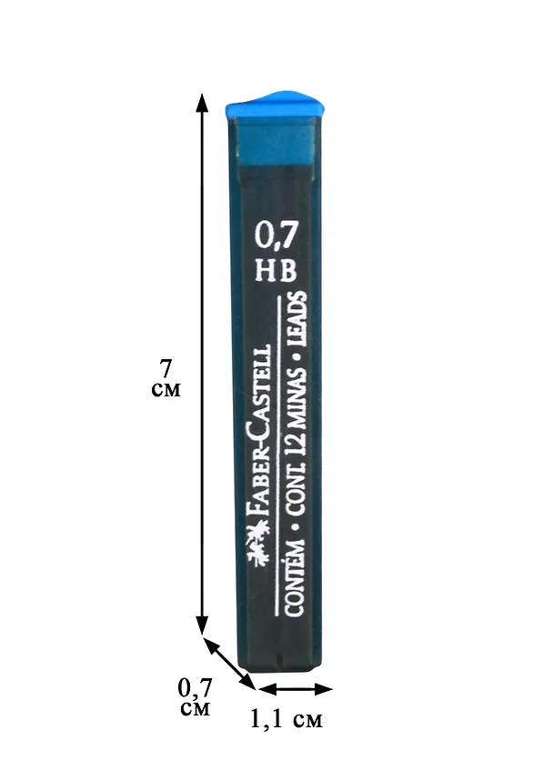 Грифели для механических карандашей Faber-Castell "Polymer", 12шт., 0,7мм, HB 255900 — 2