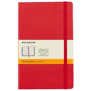 Книга для записей Moleskin Classic Large, твёрдая обложка, красная, 120 листов, А5