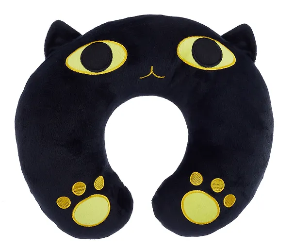 Подушка на шею «Котик с жёлтыми глазками», (30х30 см) 3045399 — 1