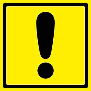 Информационная наклейка "Восклицательный знак" ПО ГОСТУ 9-86-0002 340056