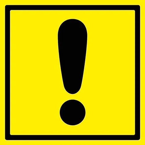 Информационная наклейка "Восклицательный знак" ПО ГОСТУ 9-86-0002 340056 — 1