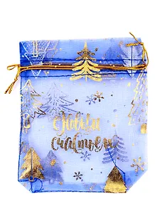 Мешок 10*12см подарочный "Волшебный лес" Новый год