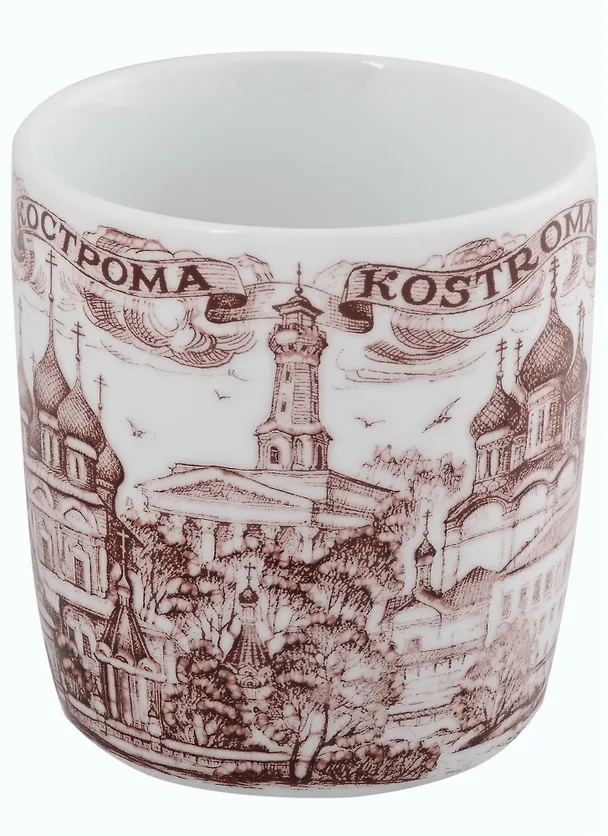 Кружка Кострома рис.коричн. (фарфор)(350мл) 2913446 — 2